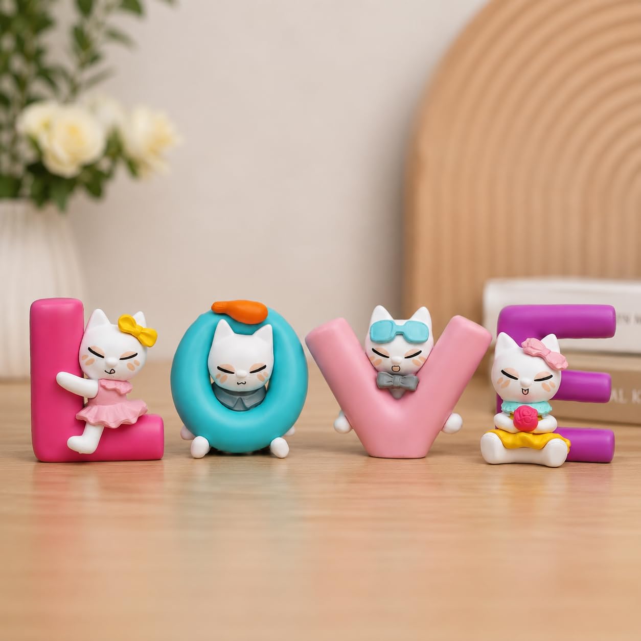 eCraftIndia Plastic Love Animated Characters Decorative Showpiece for Home Decor Living Room Bedroom | Valentine Gift for Girlfriend Boyfriend Husband Wife Her Him | Valentines Day Decoration Items