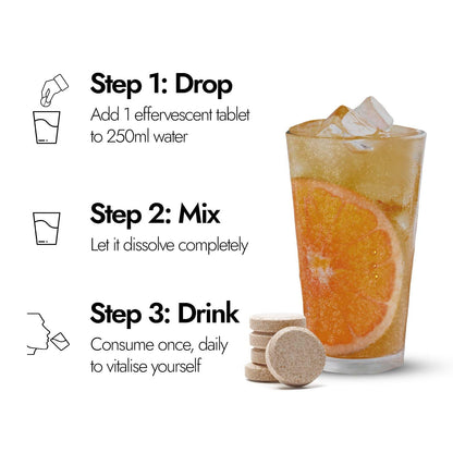 Kapiva Original Himalayan Shilajit Effervescent 20 Tablets (Pack of 2) | Boost Energy, Endurance & Stamina | Pure Shilajeet Energy Drink