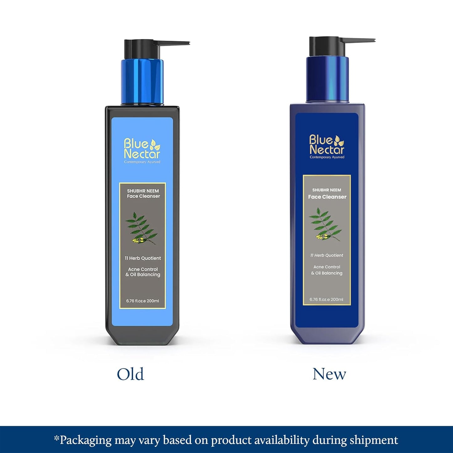 Blue Nectar Honey & Neem Face Wash for Oily & Acne Prone Skin | Natural Cleanser for Acne and Oil Control | Face Wash for Oily Skin with Vitamin C (11 Herbs, 200ml)