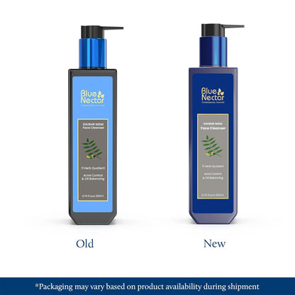 Blue Nectar Honey & Neem Face Wash for Oily & Acne Prone Skin | Natural Cleanser for Acne and Oil Control | Face Wash for Oily Skin with Vitamin C (11 Herbs, 200ml)