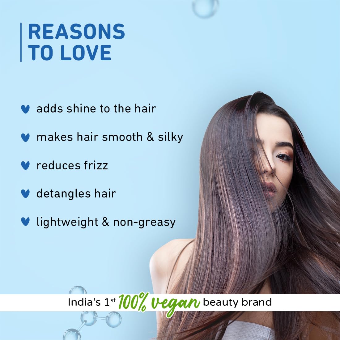 Plum Coconut & Squalane Nutri-Shine Hair Serum | Frizz Control & Instant Shine | Enriched with Vitamin E & Almond Oil | Coconut-Vanilla Fragrance | 75ml