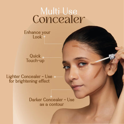 Lovechild Masaba Concealer Cream Cameo- Silver Screen Almond, Natural Finish, For All Skin Types, Full Coverage, 5Gm