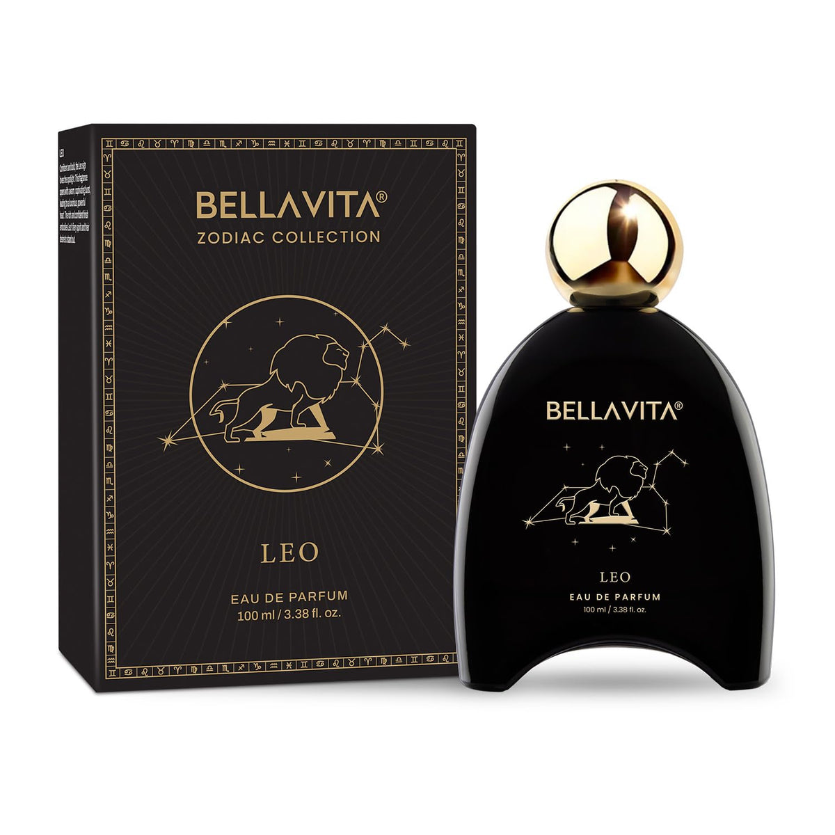 Bellavita Leo Eau de Parfum bottle and packaging on a white background