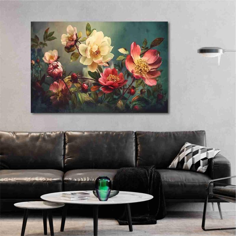 Unframed Rolled Art Print||Abstract Floral Art Canvas Wall Art Print for Home Décor And Office||Unframed canvas Painting For Wall decor||Home wall and Office Interior CR-123