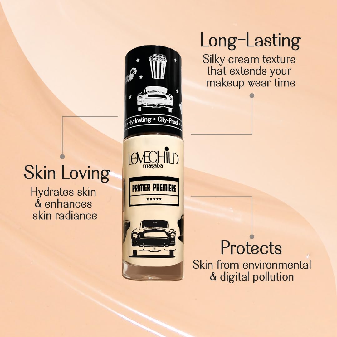 LoveChild Masaba Primer Premiere, City-Proof Hydrating, With Charcoal Water and Coffee, 30g