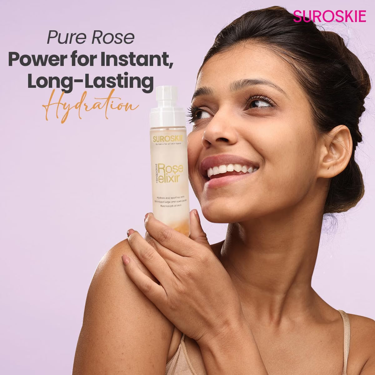 Suroskie Rose Water Elixir Face Mist 100Ml | Pure Rose Water | Face Toner For Glowing, Refresh & Hydrating Skin | Minimize Large & Open Pores | Balance Ph Of Skin | Gulab Jal For Women & Men