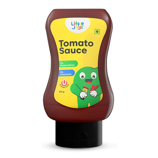 Little Joys Tomato Sauce Squeeze for Kids | No Refined Sugar, No Added Preservatives or Chemicals | Made with Jaggery | 100% Vegetarian Tomato Ketchup | 320g