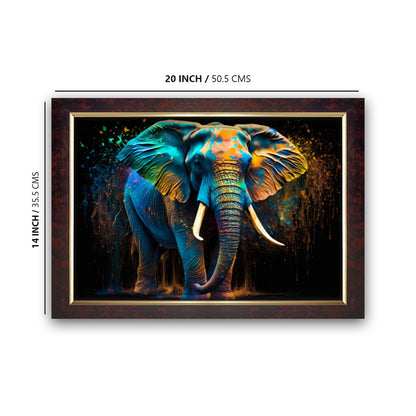 Premium Sparkle Lamination, Elephant Photo Frame, Copper Gold, 14x20 Inch 24201