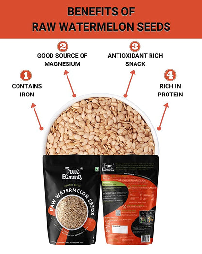 True Elements Raw Watermelon Seeds 150 g | High Protein, Fiber-Rich Superfood | Ideal for Snacking, Baking & Salads