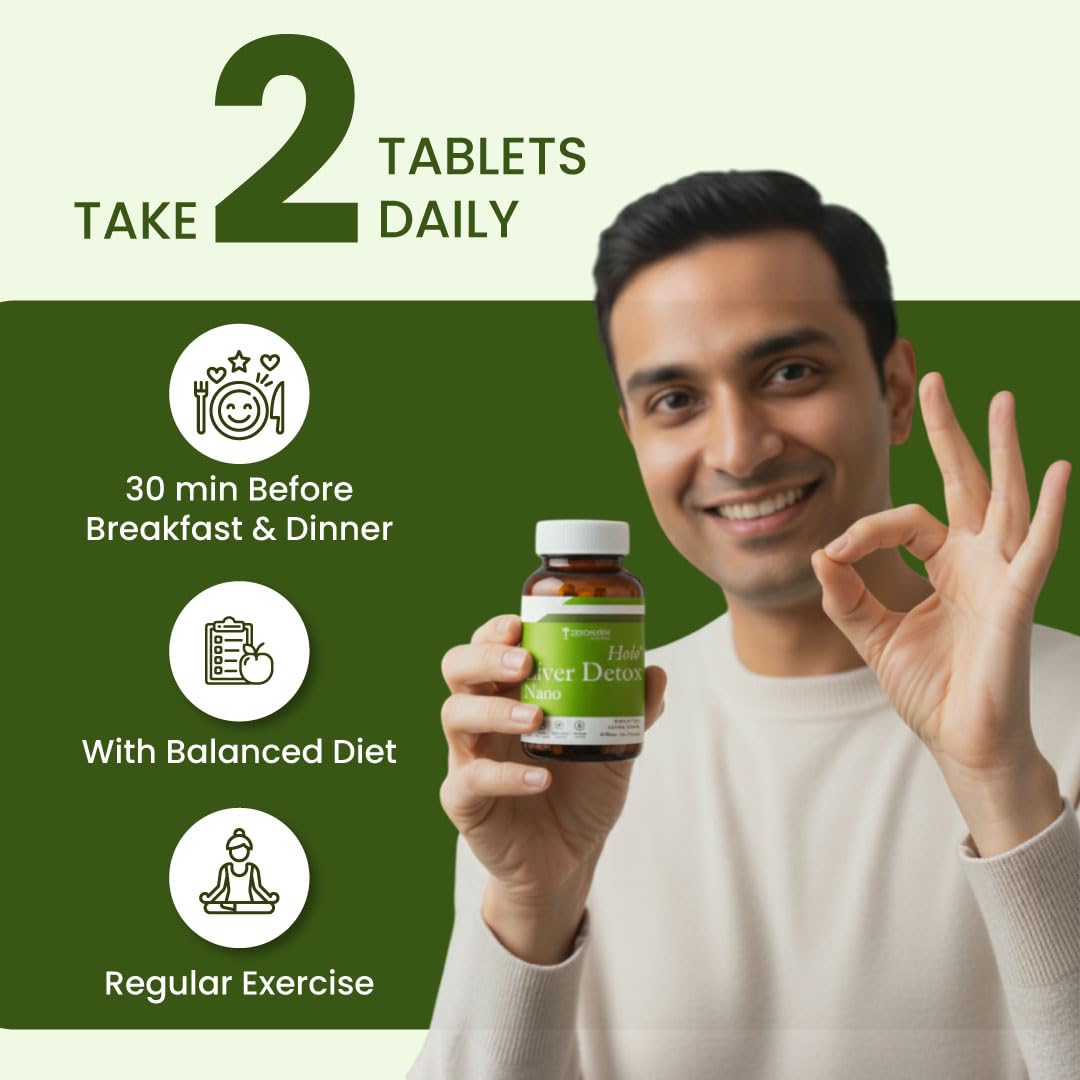 ZEROHARM Nano Liver Detox Supplement 800mg | Milk Thistle, Silymarin Extract, Dandelion & Turmeric | Supports Fatty Liver | Antioxidant Defense, Metabolism & Immune Function | 60 Tablets