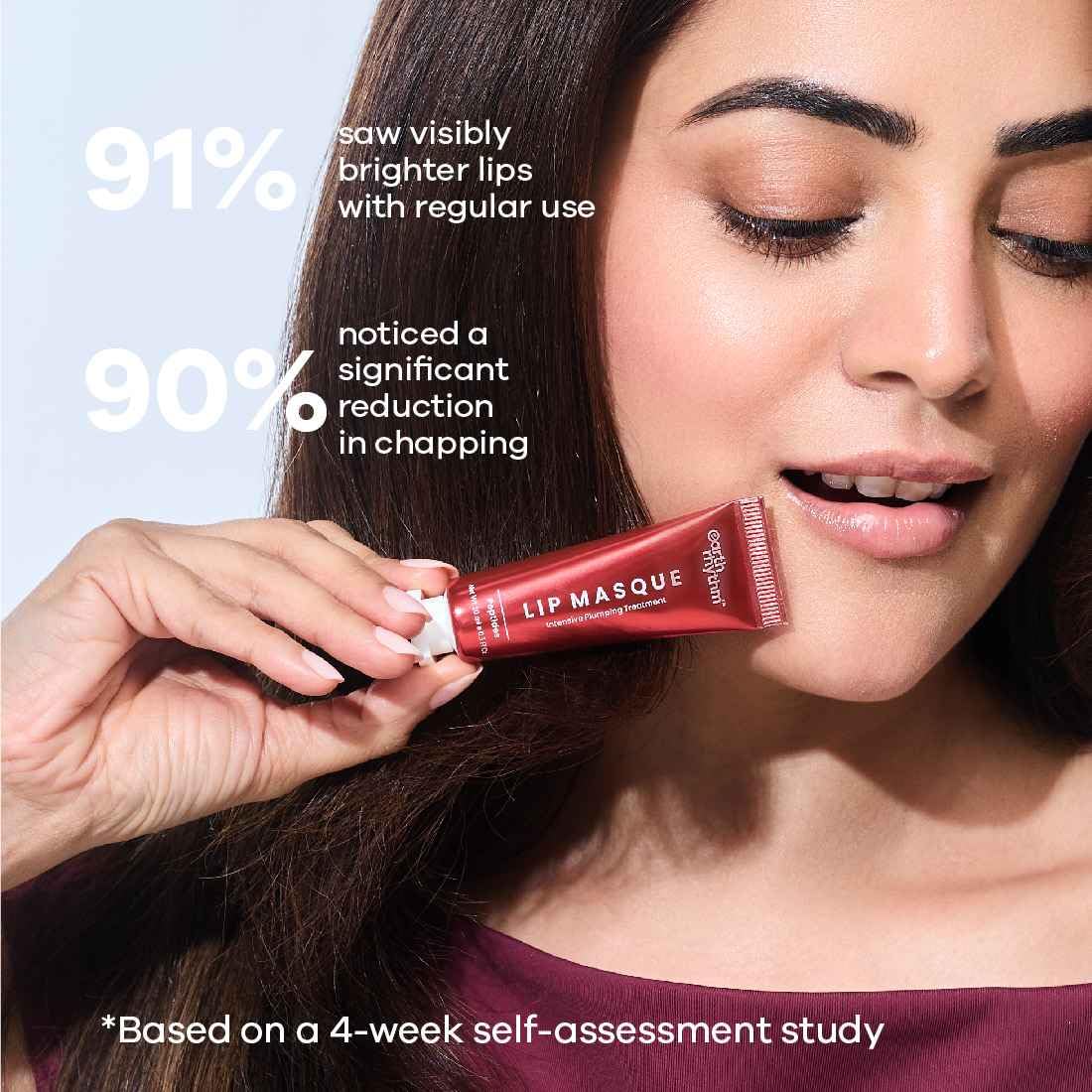 Earth Rhythm Peptide Lip Masque – 2X Smoother, 12+ hours Hydrated Lips, No Parabens, No Silicones, Vegan