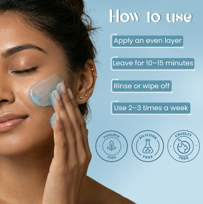 Glamveda Hyaluronic acid Ice Dip Cooling Face Mask | Instant Ice-Dunk Sensation | For Instant Hydration, Skin Tightening & Pore Reduction| Boosts Collagen Production | Skin Brightening face Mask | 50g