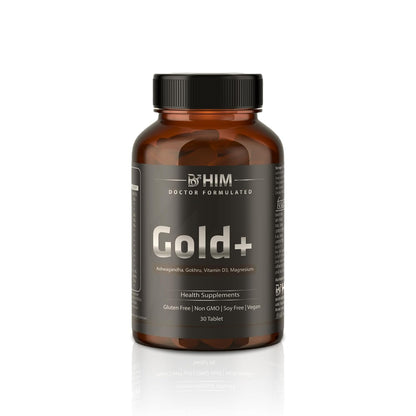BHIM Gold+ Health Supplement with Ashwagandha, Gokhru, Vitamin D3, Magnesium, Vegan, Gluten Free, 30 Tablets