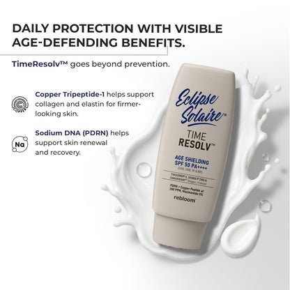 Eclipse Solaire TimeResolv Age Sheilding SPF 50 PA++++ (UVA, UVB, IR & BR) | No white cast | Non-greasy | All Skin Types 60ml