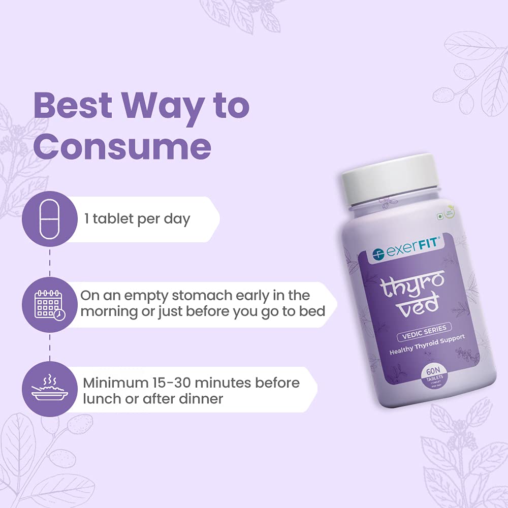 Thyro Ved | Healthy Thyroid Support | Vedic Series | For Men & Women | Organic Ingredients | 60 Tablets