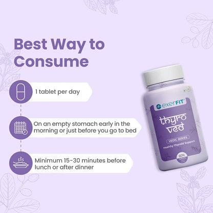 Thyro Ved | Healthy Thyroid Support | Vedic Series | For Men & Women | Organic Ingredients | 60 Tablets