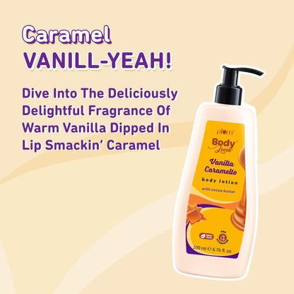Plum BodyLovin' Vanilla Caramello Body Lotion | Cocoa Butter & Vitamin B5 for Deep Moisturization | Non-Greasy | Soft & Glowing Skin | for Dry to Very Dry Skin | Warm & Cozy Vanilla Fragrance – 200ml | Exclusively Available on Amazon