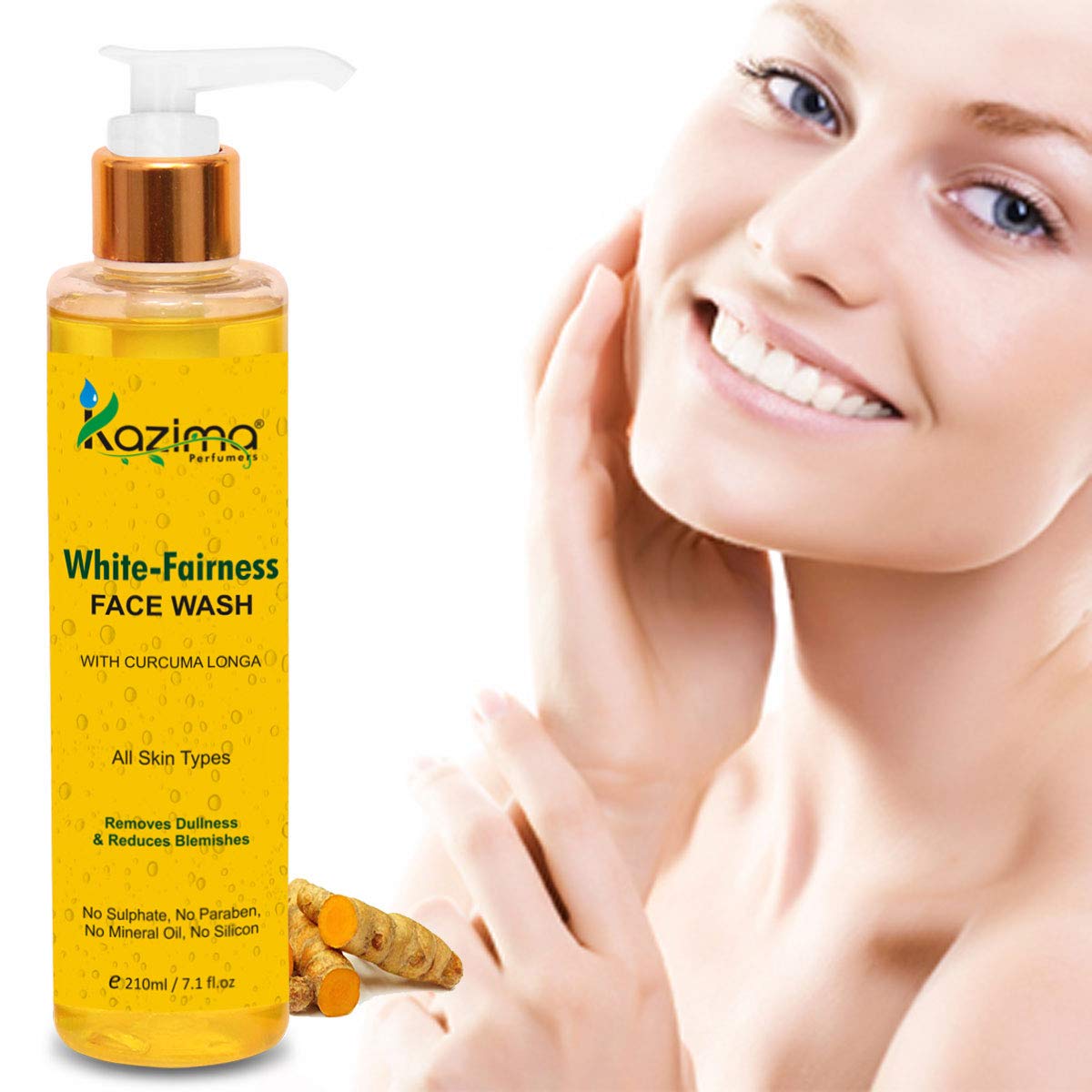 KAZIMA White Fairness Face Wash (200ML) - Removes Dullness & Reduces Blemishes