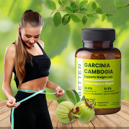BBETTER Garcinia Cambogia For Weight Loss Capsules For Women And Men - With Green Coffee Green Tea Guggulu Extract & Inulin - Keto supplement- 60 Veg capsules