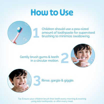 Mamaearth 100% Natural Berry Blast Kids Plaque Removal Toothpaste 50 Gm, Fluoride Free, SLS Free, No Artificial Flavours, Best for baby