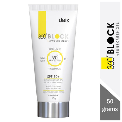 Ethiglo 360 Block Sunscreen Gel SPF 50+ : 50 GM : Pack of 1