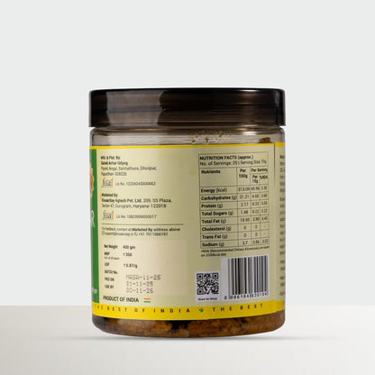 Rajasthani Mango Pickle 400GM | Natural Sun Dried | No Vinegar or Preservatives Homemade Traditional Indian Achaar | Less Oil home made Pickle in fresh | Sukha Aam Ka Achaar
