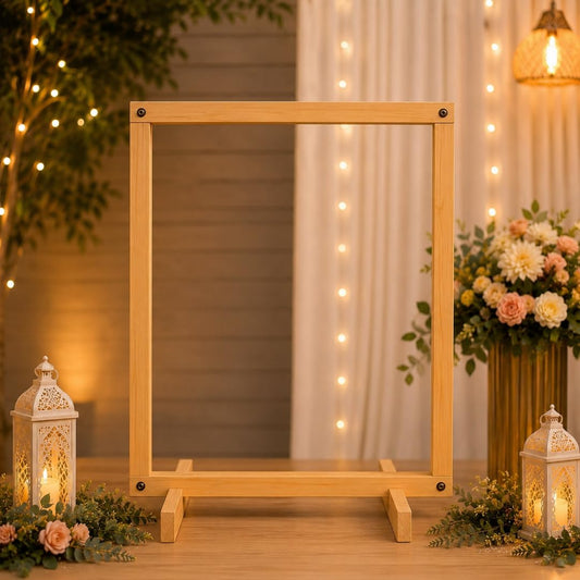 SATYAM KRAFT 1 Piece Foldable Folding Wooden Makhar Mandap for Ganpati Decoration Setup for Home DIY Pandal Decoration Backdrop Stand Idol Pooja Decoration for Laxmi Pooja Festival Decor