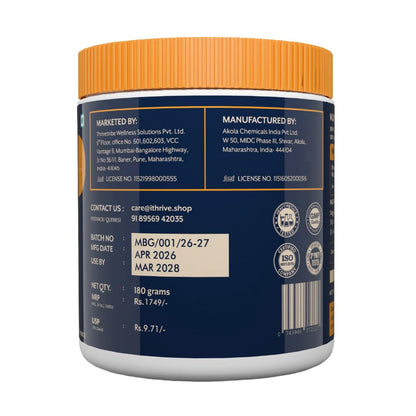 Essentials Magnesium Bisglycinate Powder for Sleep, Stress & Muscle Recovery | 440mg magnesium per scoop, Chelated for High Absorption, 100% RDA, No Fillers - 180g
