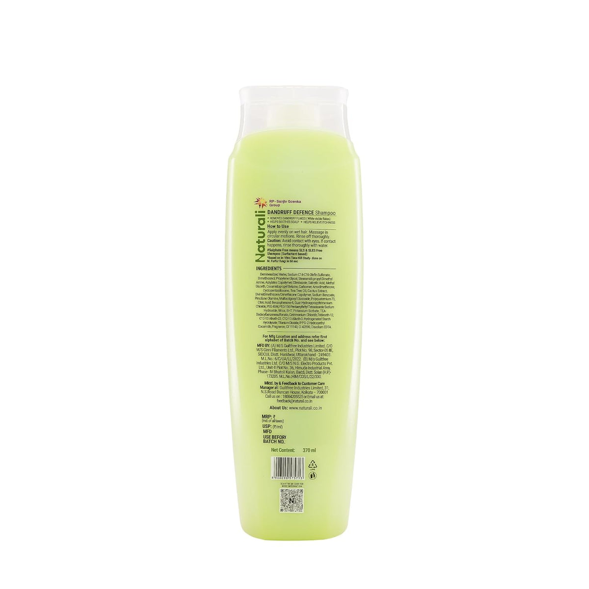 Shampoo bottle with label on a white background