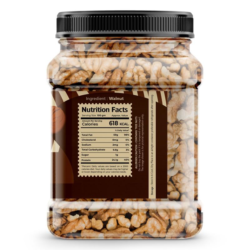 Chatorra Box Walnut Kernels 250gm | Premium Walnuts without Shell, Akhrot Giri, Healthy Snacks, Dry Fruits, Natural Kashmiri Walnut Kernels | Rich in Protein, Iron & Antioxidants | Rich Source of Omega-6