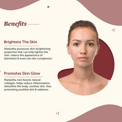 Neuherbs Manjistha Powder 100g For Men & Women | Pure & Natural Powder for Clean and Glowing Skin | Cruelty & Paraben Free | With No Artificial Colour & Additives