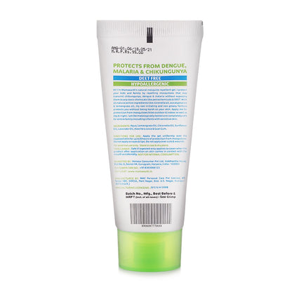 Mamaearth Natural Mosquito Repellent Gel - 50 ml | Infused with Citronella Oil, Lemongrass Oil & Peppermint Oil | DEET Free, Protects from Dengue, Malaria & Chikungunya