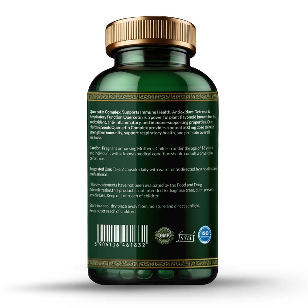 Green supplement bottle with gold cap on a white background