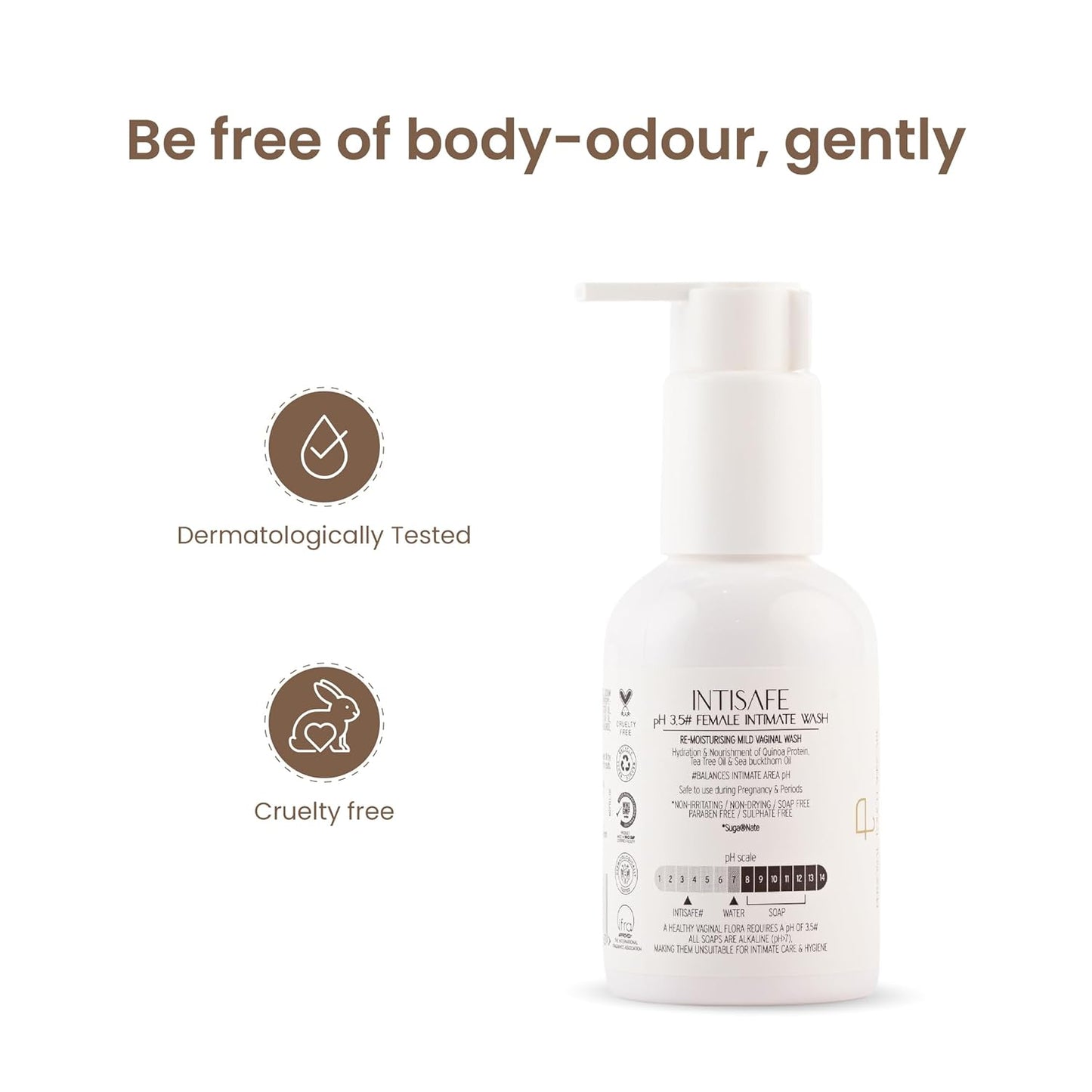 Personal Touch Skincare Intisafe pH 3.5 Intimate Wash | Re-Moisturising Mild Vaginal Wash 100ml