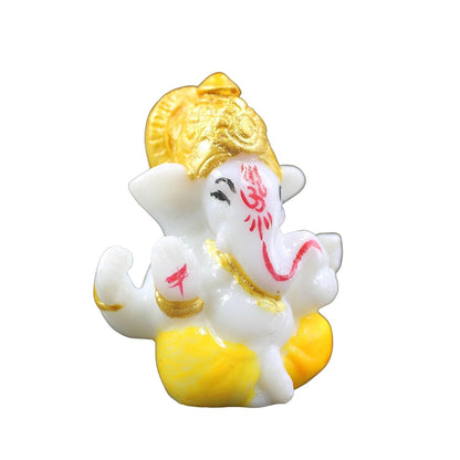 Handicrafts Villa Mini Ganesha Murti for Home Décor, Car Dashboard, Decorative Gift, Puja Home, Office, Living Room, Temple Décor, Showpiece Item