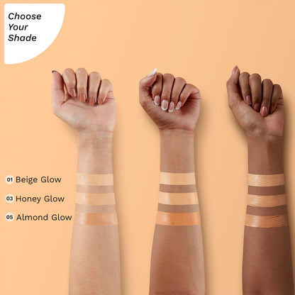 Pilgrim Beige Glow 3-In-1 Natural Bb Cream Medium Coverage For All Skin Types Spf 50 Pa++++ With Niacinamide, Hyaluronic Acid & Vit C - 30G, Pack Of 1