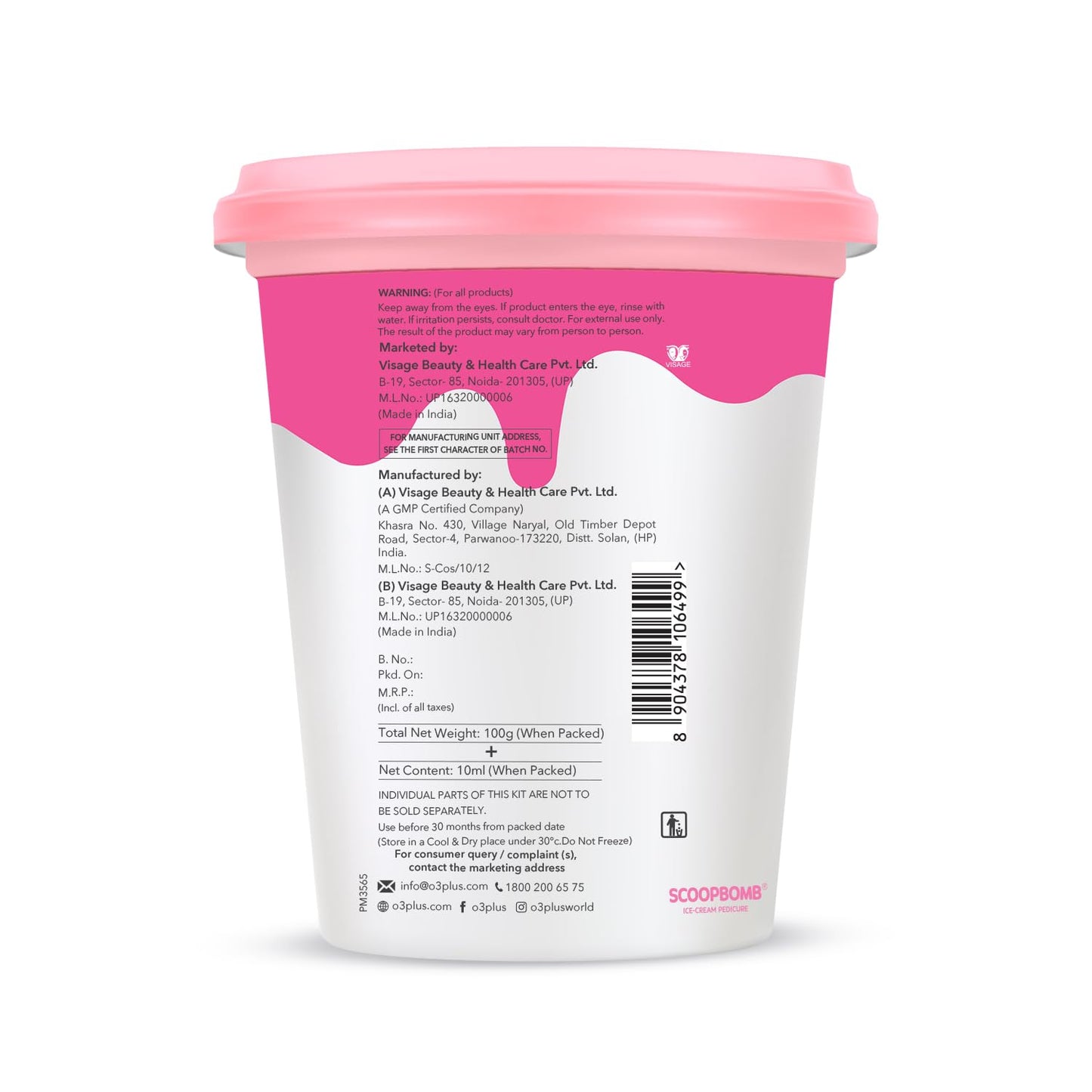 O3+ Pedilogix Scoop Bomb Pedicure with Bath Bomb for Soft & Moisturised Feet | 100g+10ml