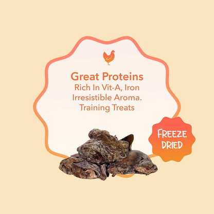 Rawr4dogs Zoomy Treats | Freeze-Dried Chicken Livers | Rich in Iron & Vitamin-A, Vitamin B12 | No Preservative | Training Treats for Dogs | 45GMS,All Life Stages