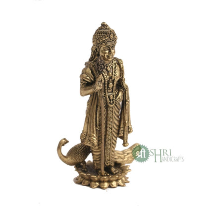Brass 4" Lord Murugan Statue | Handcrafted Standing Kartikeya Murti Hindu God Idol Figurine Perfect for Decoration Puja & Gifting Purpose Sculpture (Weight_110gm)