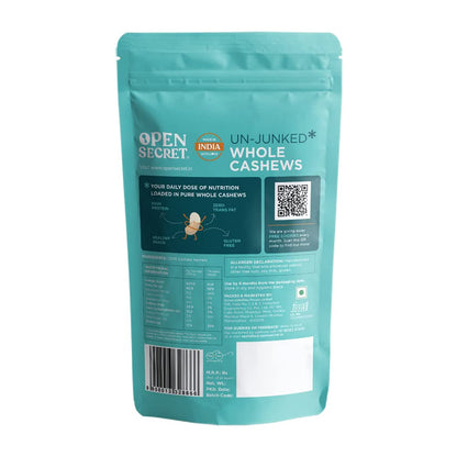 Open Secret Premium Cashew | 450g | Whole Cashew Nuts, Dry Fruits, Kaju, Cashew 450gm, Healthy Snacks, Cashews, Nutritious & Delicious, Healthy Dry Fruits, Gluten Free (Pack of 1)