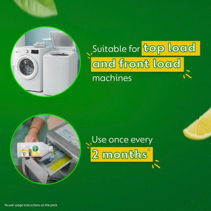 Dettol 5 in 1 Washing Machine Cleaner & Descaling Liquid for top load and front load| Lemon 250ml | Removes Limescale, Dirt and Bad odour | Kills 99.9%* Bacteria