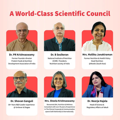 World-Class Scientific Council with six experts on a pink background