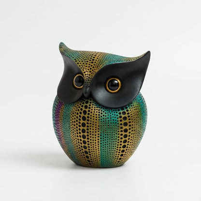 Xtore® Modern Classy Lucky Owl Resin Art Figure Showpiece -(Pack of 1,Multicolor)