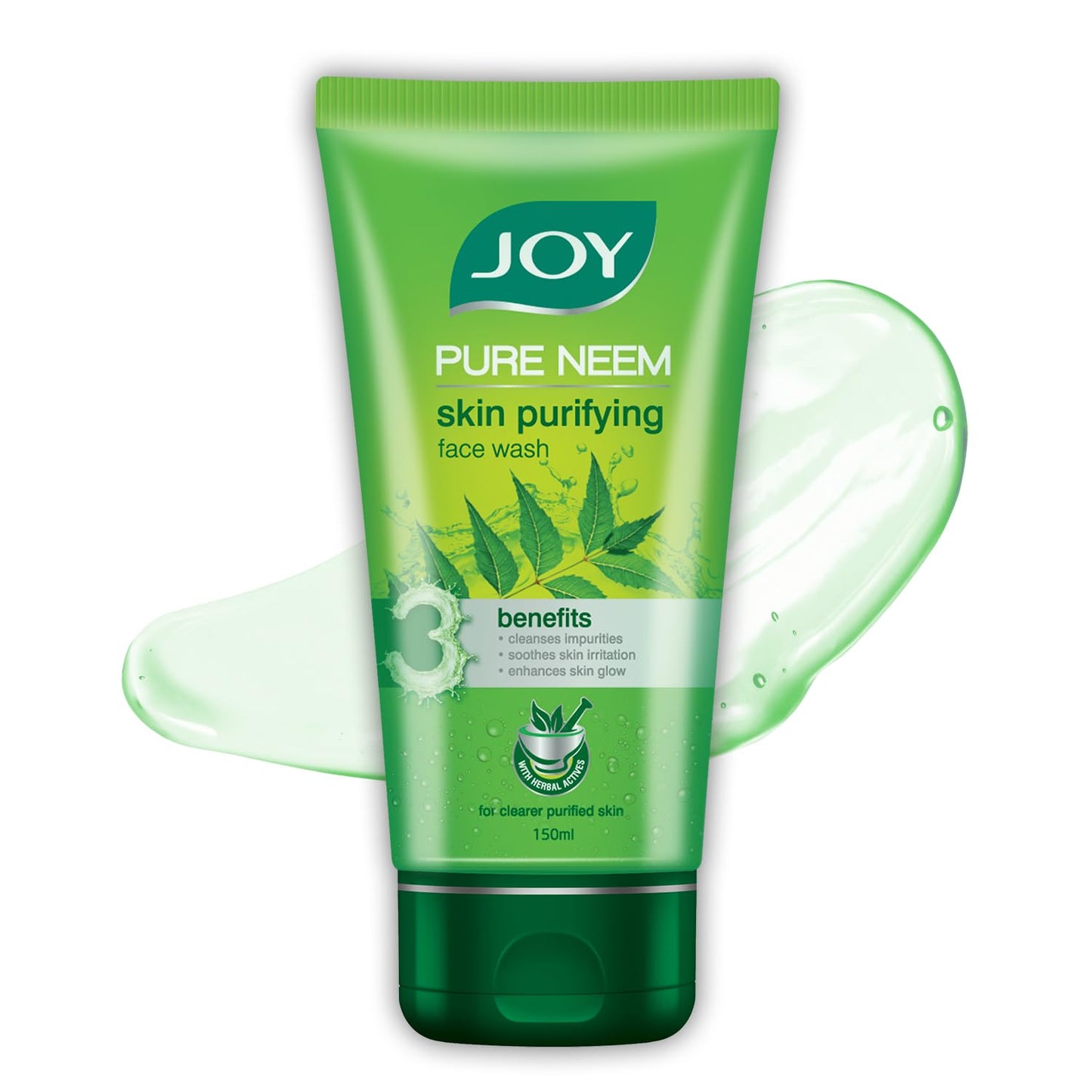 Joy Skin Purifying Neem Face Wash for Oily & Acne-Prone Skin | Fights Pimples, Controls Excess Oil & Unclogs Pores | Natural Antibacterial Formula | Men & Women 150ml