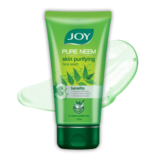 Joy Skin Purifying Neem Face Wash for Oily & Acne-Prone Skin | Fights Pimples, Controls Excess Oil & Unclogs Pores | Natural Antibacterial Formula | Men & Women 150ml