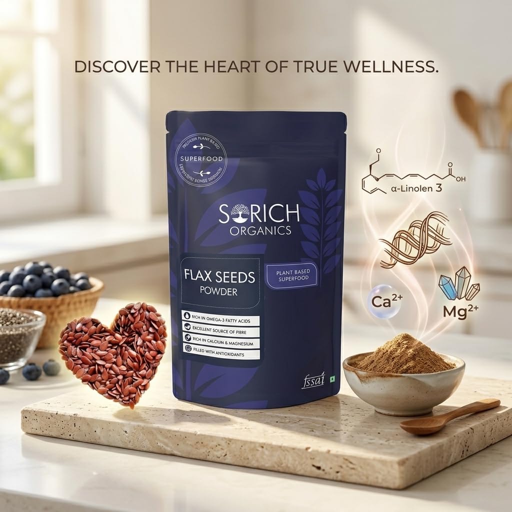 Sorich Organics Cold Milled Flaxseed (Alsi) Powder 400g | Protein & Fiber | Supports Hair Growth & Skin Health | Natural Superfood for Weight Loss & Digestion | Gluten-Free