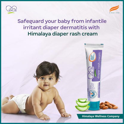 Himalaya Baby Diaper Rash Cream (50g) | Relieves Rashes, reduces Redness & Irritation | With Aloe Vera, Yashad Bhasma, Almond Oil