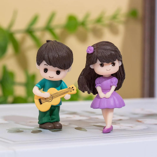 Miniature Set Valentine Gift for Girlfriend Boyfriend Husband Wife Girls Boys Decorative Cute Romantic Couple Miniature Showpiece Statue Valentines Gift Items