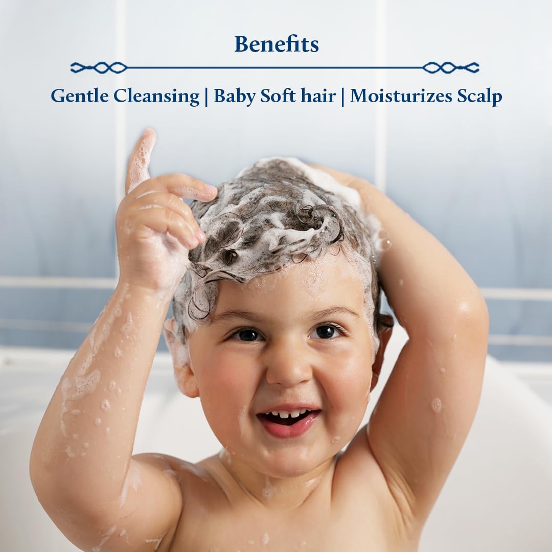 Blue Nectar Baby Shampoo for Kids with Natural Ghee | No Tear Formula | Natural Baby Care Product for New Born | For 0+ Years | Mild Shampoo for Dry & Sensitive Skin (200ml, 14 Herbs)