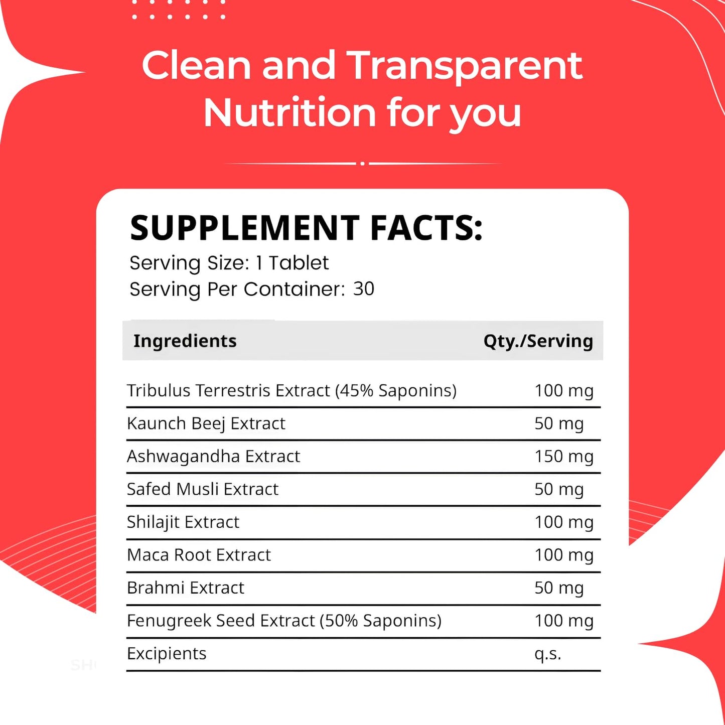 Nirvasa Xtra Josh Tablets for Men (30 Tabs) | Stamina, Energy & Performance Booster | Boosts Vitality, Strength & Endurance | Muscle Support, Enriched with Saponins